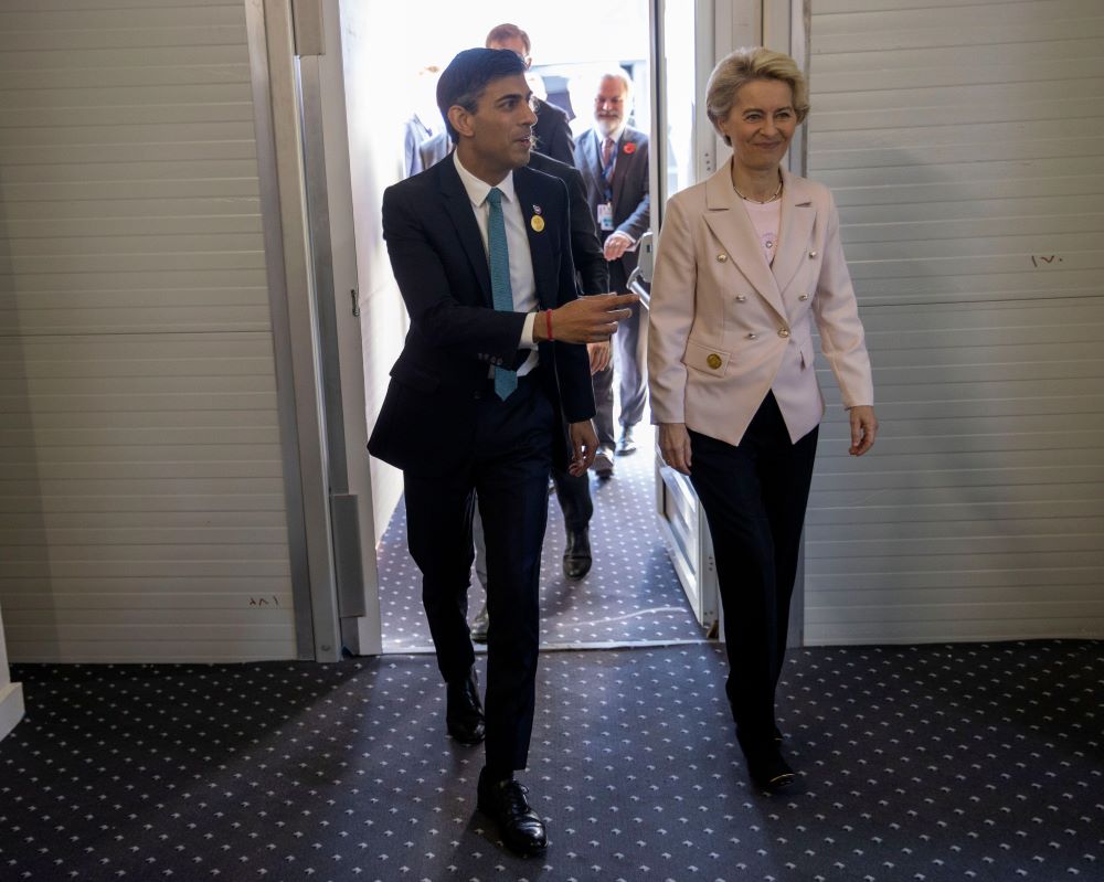 PM Rishi Sunak and European Commission President Ursula von der Leyen